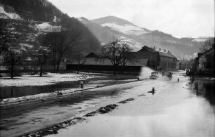 Hausen im Wiesental: Überschwemmte Straße