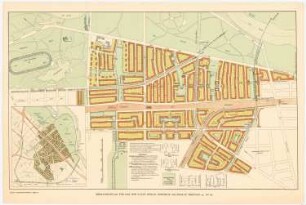 Bebauungsplan Berlin-Treptow: Grund- und Lageplan, Übersichtsplan, Straßenprofile (wie Inv.Nr. 20673)