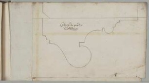 Altar, Gesims, Profil : Altar, Gesims, Profil, unbekannter Zeichner, 1. Hälfte 18. Jh. Feder/Papier. 192, x 28,9 cm.
