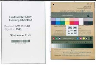 Entnazifizierung Erich Strothmann , geb. 10.09.1905 (Architekt)