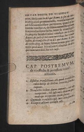 Cap. Postremum