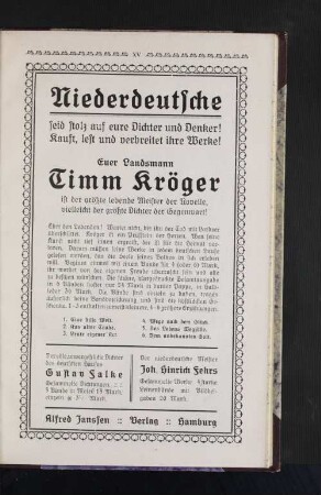 Niederdeutsche : Seid Stolz auf eure Dichter und Denker! Kauft, lest und verbreitet ihre Werke!