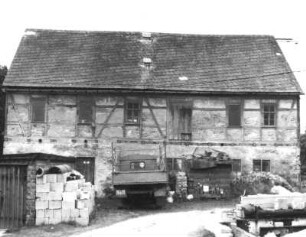 Burkersdorf (Frauenstein-Burkersdorf), Nr. 154. Wohnstallhaus. Hoffront