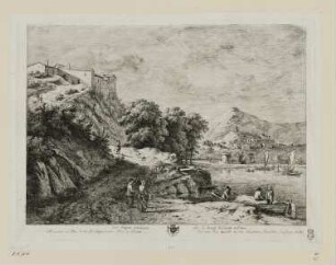 Vue d'aqua pendente sur la route de Sienne a Rome