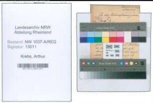 Entnazifizierung Arthur Krebs , geb. 00.00.0000 ()