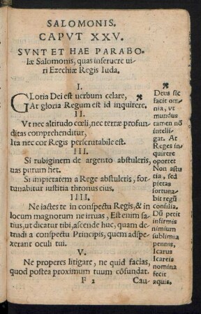 Caput XXV. Sunt Et Hae Parabolae Salomonis, quas inservere viri Ezechiae Regis Iuda.