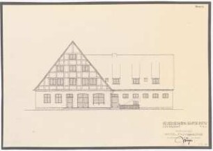 Machnower Schleuse, Kleinmachnow: Ostansicht Schleusenkrug 1:100