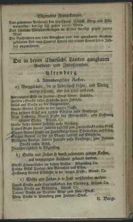 Die in denen Chursächs. Landen gangbaren Ausbeut- und Zubußgruben
