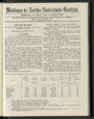 Beilage Nr. 6 zu Stück 7 vom 14. Februar 1903.