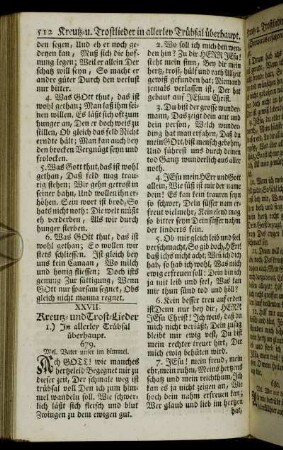 XXVII. Kreutz- und Trost-Lieder.