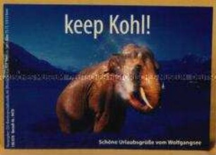 Aufkleber: Wahlwerbung der Jungen Union zum Bundestagswahlkampf 1998
