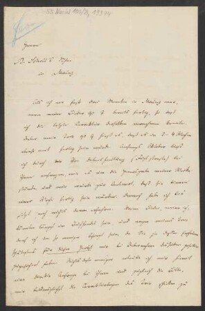 Brief an B. Schott's Söhne : 18.11.1860