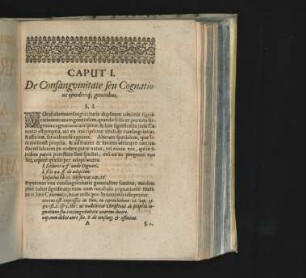 Caput I. De Consangvinitate seu Cognatione eiusdemque generibus.