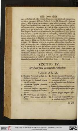 Sectio IV