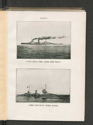 Tafel 5. S. M. S. Goeben (später "Sultan Selim Javus").