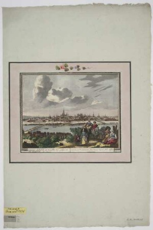 Ansicht von Wien, Radierung, um 1702 : Weenen, de stoel des H. Roomschen Ryx, gelegen aen [der Donau] : C. P. = Vienna / Pet. Schenk. - Amst[elodami] , [1702]. - 1 Ansicht : Radierung ; 26 x 21 cm