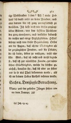 Sechs u. Dreißigste Betrachtung. - Vierzigste Betrachtung.