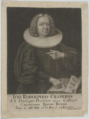 Bildnis des Ioh. Rodolphus Cramerus