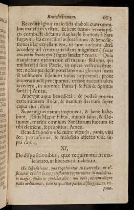 683-688, XI. De dispositonibus, quae requiruntur in maleficiato, ...
