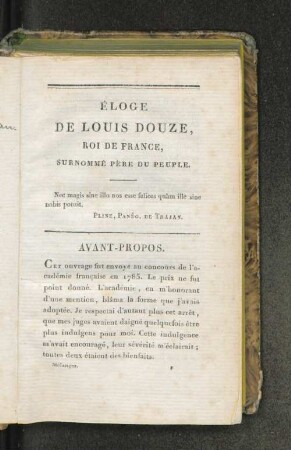 Éloge de Louis Douze, Roi de France