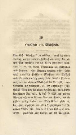 18. Grobheit und Weichheit