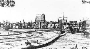 Greifswald. Stadtansicht mit Bockmühlen, 1652, Ausschnitt