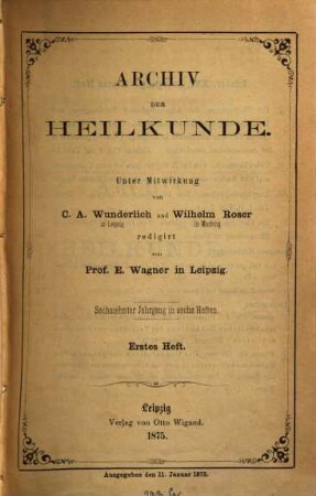 Archiv der Heilkunde. 16, 16. 1875