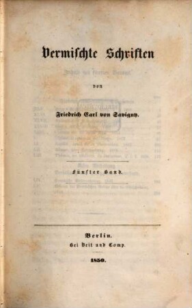 Vermischte Schriften, 5