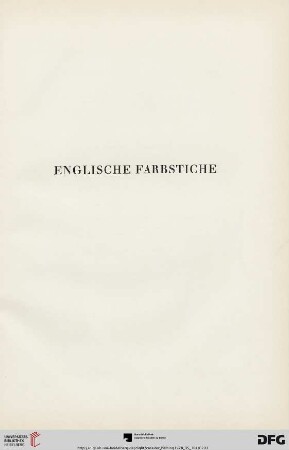 Englische Farbstiche (Nr. 108-125)