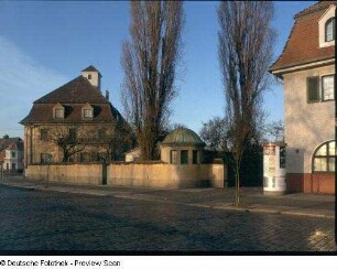 Dresden-Friedrichstadt, Schlachthofring 5. Verwaltungsgebäude und Pavillon (1906/1910, H. J. Erlwein)