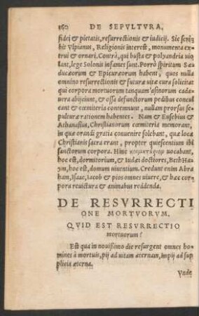 De Resurrectione Mortuorum.