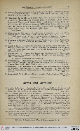 Arms and Armour (Nr. 382 - 404)