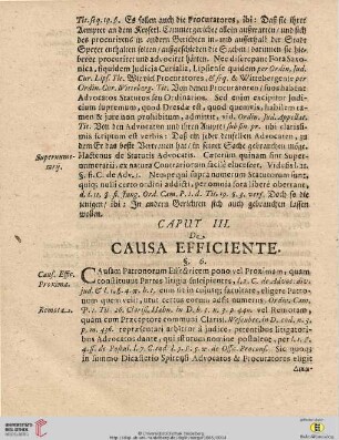 Caput III. Causa Efficiente