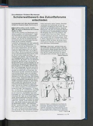 Zukunftsideen: Ortskern Blanenese. Schülerwettbewerb des Zukunftsforums entschieden