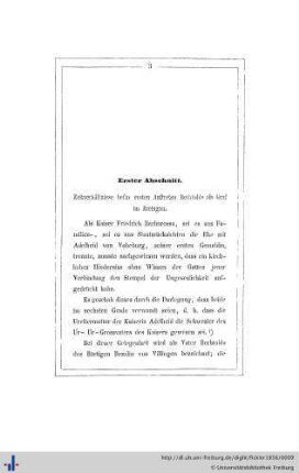 1. Zeitverhältnisse beim ersten Auftreten Berhtolds als Graf im Breisgau.