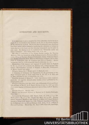 Authorities and documents.