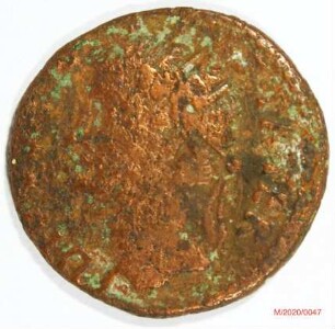 Römische Münze, Nominal As, Prägeherr Tiberius für Divus Augustus, Prägeort Rom, Original