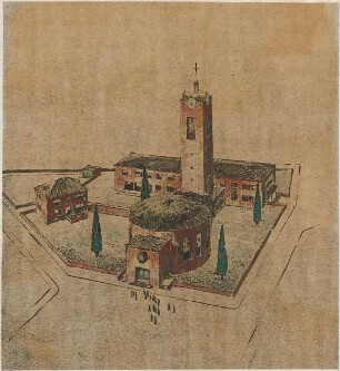 Billing, Hermann; Rheinfelden (Baden-Württemberg); Ev. Kirche - Vogelperspektive