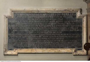 Inschrift aus der Cappella Herrera