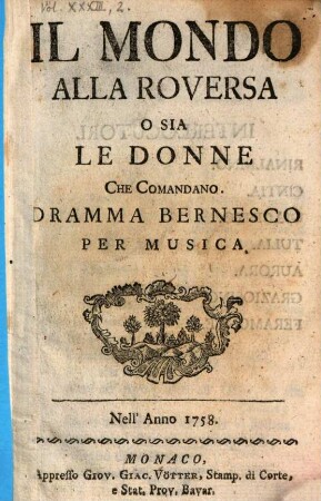 L' Impresaro abbanndonato : dramma gioccoso per musica