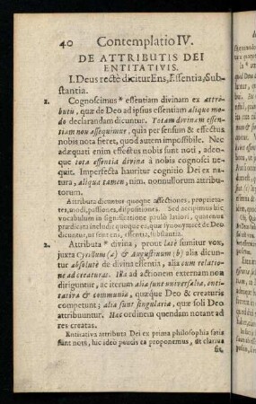 40-53, Contemplatio IV. De Attributis Dei entitativis