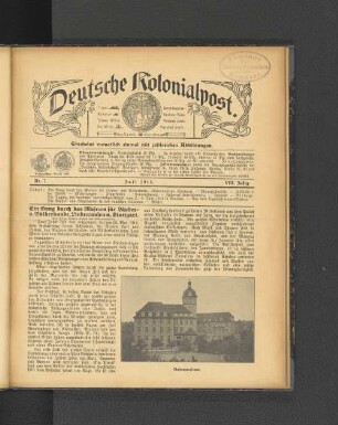 Nr. 7. Juli 1913. VIII. Jahrg