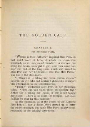 The golden calf : a novel, 1