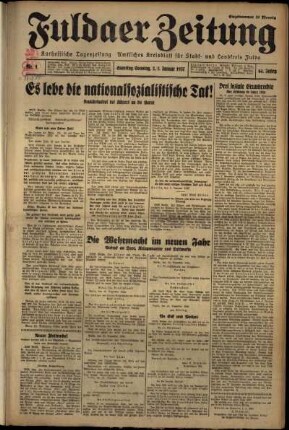 1937: Fuldaer Zeitung