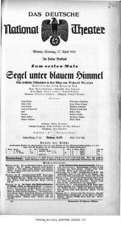 Segel unter blauem Himmel