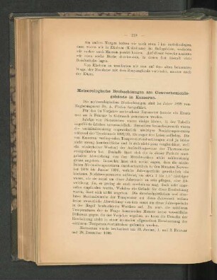 Meteorologischen Beobachtungen am Gouvernementsgebäude in Kamerun.