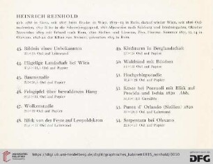 Heinrich Reinhold (Nr. 43-75)