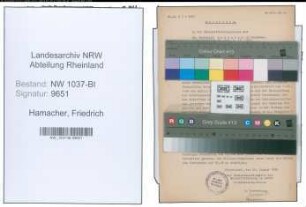 Entnazifizierung Friedrich Hamacher , geb. 09.12.1901 (Notar)