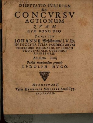 Disp. de concursu actionum