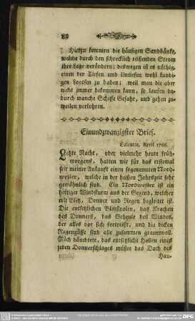 Einundzwanzigster Brief
